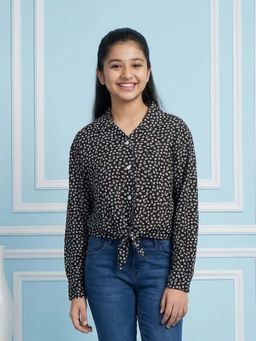 Lil Tomatoes - Black Floral Shirt