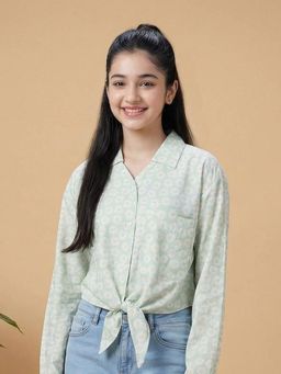 Lil Tomatoes - Green Floral Shirt