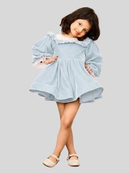 Pink Cow - Blue Solid Dress