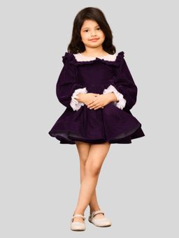 Pink Cow - Purple Solid Dress