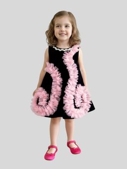 Pink Cow - Blue Solid Dress