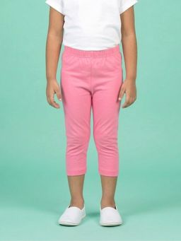 KiddoPanti - Pink Solid Leggings