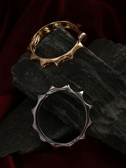 Sohi - Chunky-Twist Bangle Bracelet (Pack Of 2)