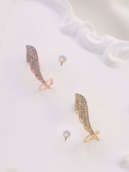 Sohi - Bling Wing Cuff Earrings (Pack Of 2)