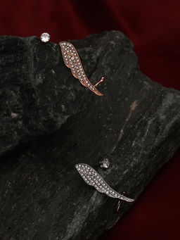 Sohi - Multi-Colour Bling Wing Cuff Earrings (Pack Of 2)