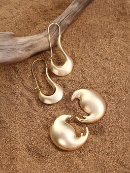 Sohi - California Gold Moonchild Hoop Earrings (Set Of 2)