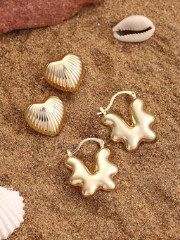 Sohi - California Gold Everyday-Huggies Stud Earrings (Set Of 2)