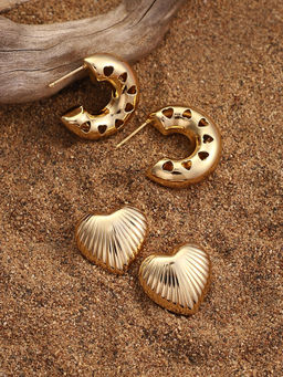 Sohi - California Gold Everyday-Hoop Stud Earrings (Set Of 2)