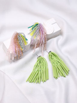 Sohi - Fringette Drop Earrings (Set Of 2)