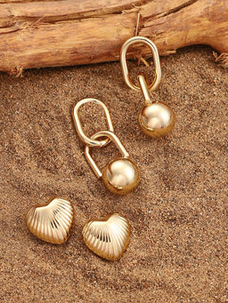 Sohi - California Gold Simplicity-Drop Earrings (Set Of 2)