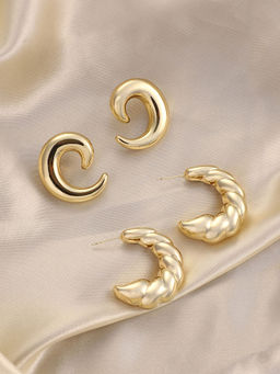 Sohi - California Gold Chunky Hoop Earrings (Set Of 2)