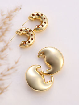 Sohi - California Gold Moonchild-Hoop Hoop Earrings (Set Of 2)