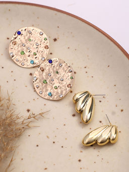 Sohi - California Gold Soiree Drop Earrings (Set Of 2)