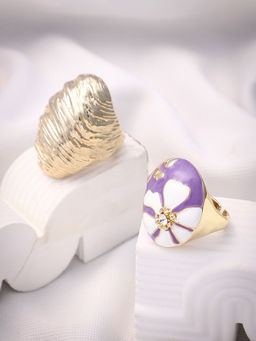 Sohi - Whirlwind Statement Ring (Set Of 2)