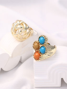 Sohi - Victorian Statement Ring (Set Of 2)