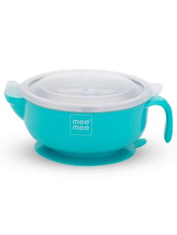 Mee Mee - Unisex Blue Stainless Steel Solid/Plain Bowl