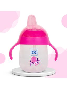 Mee Mee - Unisex Pink Plastic Printed Feeding Mug
