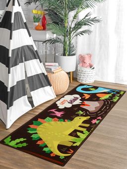 Saral Home - Dinasaur Anti-Skid-Pp Runner-45X120 Cms-Brown