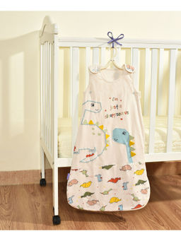 Mi Arcus - Printed Soft Cotton Sleeping Bag for Baby's Comfortable Sleep - Cream, 0-6 M