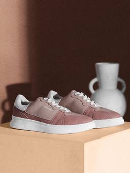 Jack & Jones - Pink Colourblocked Lace-Up Sneakers
