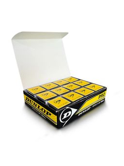 Dunlop Sports - White Pro Single Dot Pack Of 12 Squash Balls