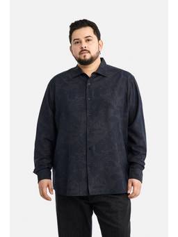 Snitch - Dark Blue Floral Full Sleeves Regular Casual Shirt