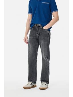 Snitch - Charcoal Grey Washed Straight Casual Jeans