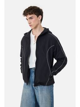 Snitch - Black Plain Full Sleeves Regular Jacket