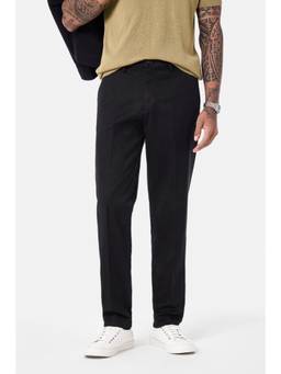 Snitch - Black Solid Slim Casual Trouser