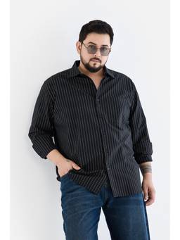 Snitch - Black Stripes Full Sleeves Regular Casual Shirt