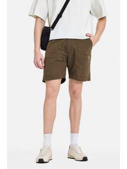 Snitch - Brown Textured Loose Casual Shorts