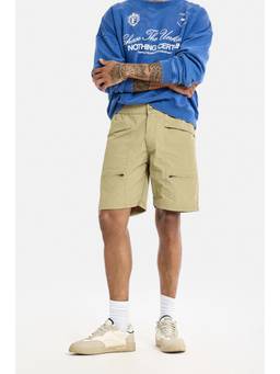Snitch - Khaki Solid Loose Casual Shorts