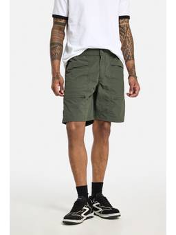 Snitch - Olive Solid Loose Casual Shorts