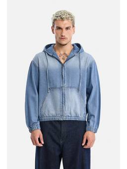 Snitch - Blue Solid Full Sleeves Regular Casual Jacket