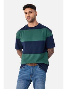 Snitch - Multi-Color Colorblock Half Sleeves Regular Casual T-Shirt