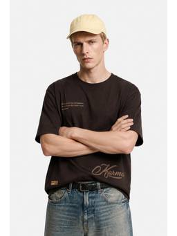 Snitch - Brown Half Sleeves Oversized Casual T-Shirt