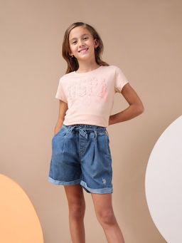 U.S. POLO ASSN. - Girls Puff Print Relaxed Fit T-Shirt