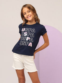 U.S. POLO ASSN. - Girls Flip Sequins Relaxed Fit T-shirt
