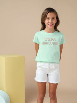 U.S. POLO ASSN. - Girls Brand Printed Blouson T-shirt