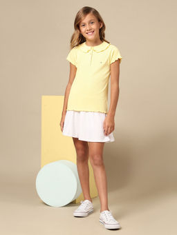 U.S. POLO ASSN. - Girls Relaxed Fit Lettuce Edge T-shirt