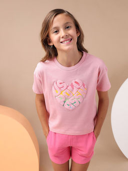 U.S. POLO ASSN. - Girls Puff Print Regular Fit T-shirt