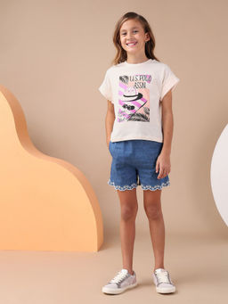 U.S. POLO ASSN. - Girls Purple Resort Cotton T-shirt