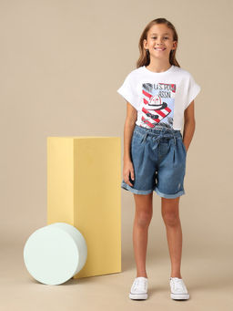 U.S. POLO ASSN. - Girls Red Resort Cotton T-shirt