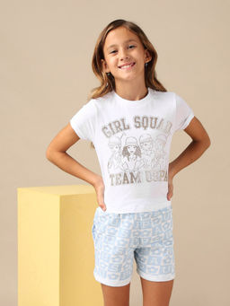U.S. POLO ASSN. - Girls White Squad Pure Cotton T-shirt