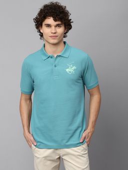 Beverly Hills Polo Club - Core Plaited Collar & Cuff Polo Green