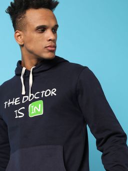 Campus Sutra - Printed Stylish Full Sleeve Hooded Sweatshirt