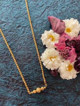 Digital Dress Room - Gold Plated Long Kajari Chain Necklace