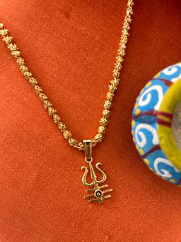 Digital Dress Room - Kajari Chain and Trishul Pendant Necklace