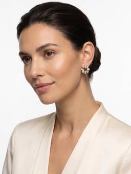 Carlton London - Gold Plated Contemporary Cluster Bold Cz Stud