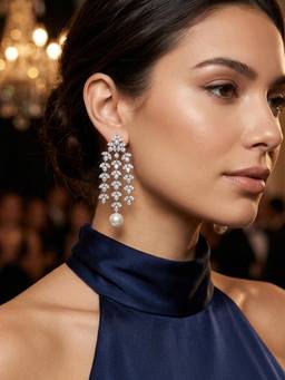 Peach Tassels - Party Wear Stylish Earrings